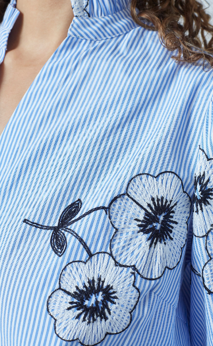 Love & Divine Skjorte - Love456-8 - Stripe/Flower