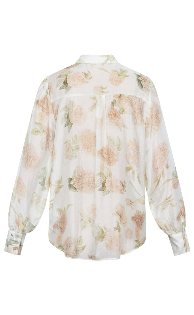 Love & Divine Skjorte - Love919-18 - Cream Flower