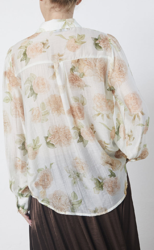 Love & Divine Skjorte - Love919-18 - Cream Flower