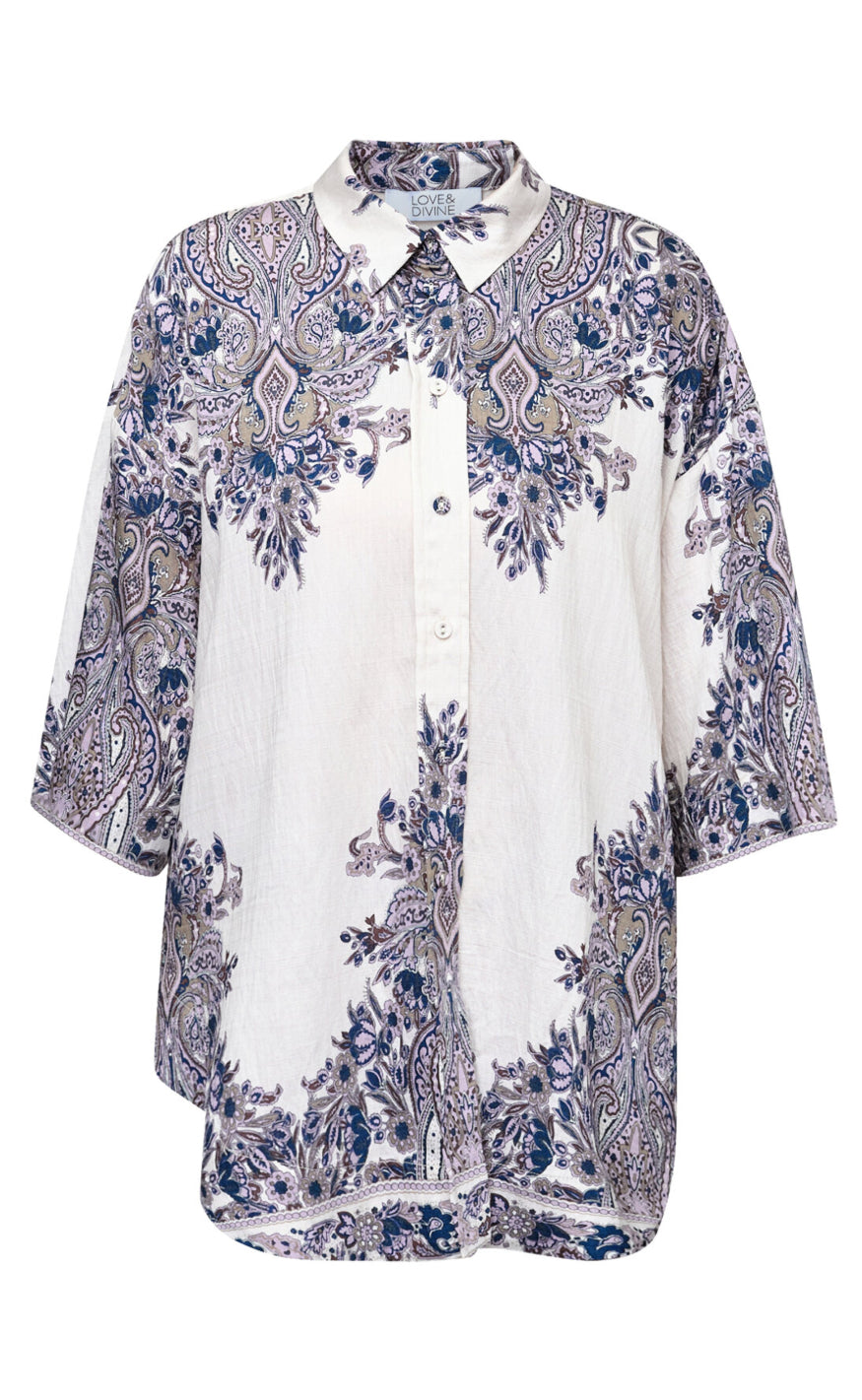 Love & Divine Skjorte - Love971-17 - Champagne Paisley