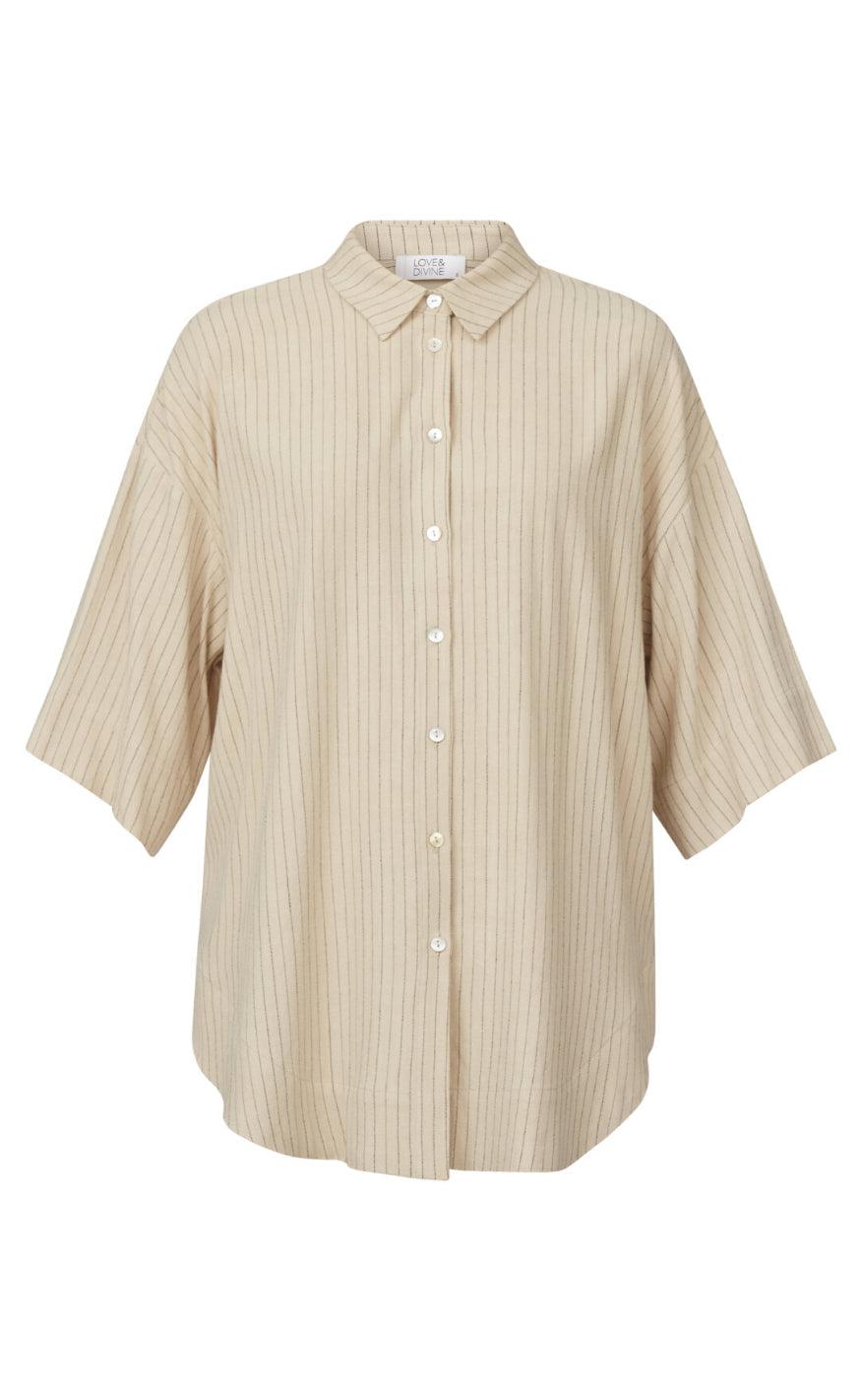 Love & Divine Skjorte - Love971-6 - Sand Pinstripe
