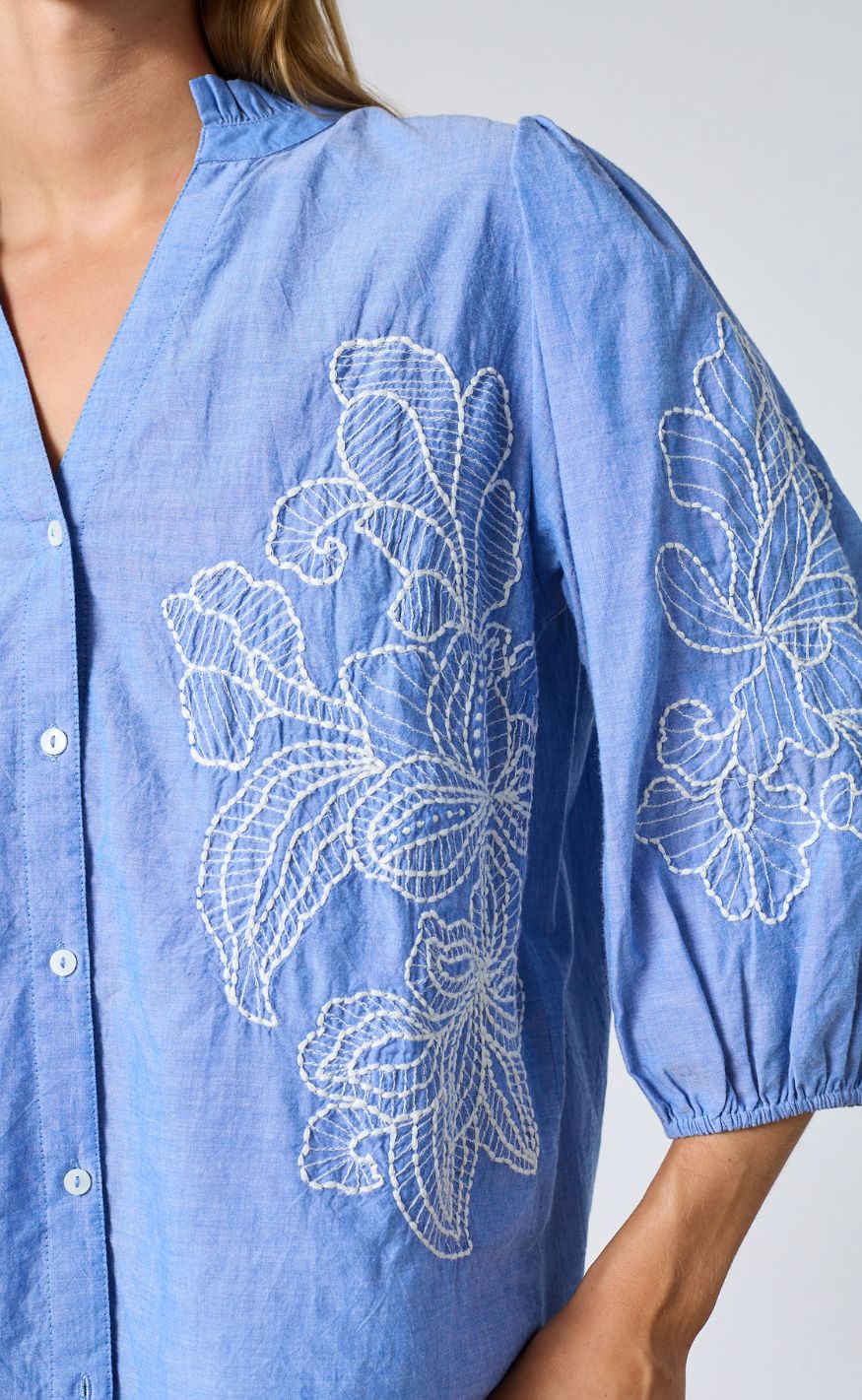 Love & Divine Skjorte - love1448 - Blue/Cream