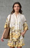 Love & Divine Skjorte - love971-16 - Yellow/Brown Flower