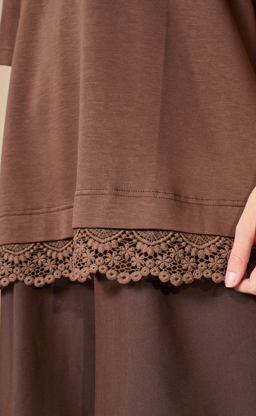 Love & Divine T-Shirt - Love1462 - Brown Lace