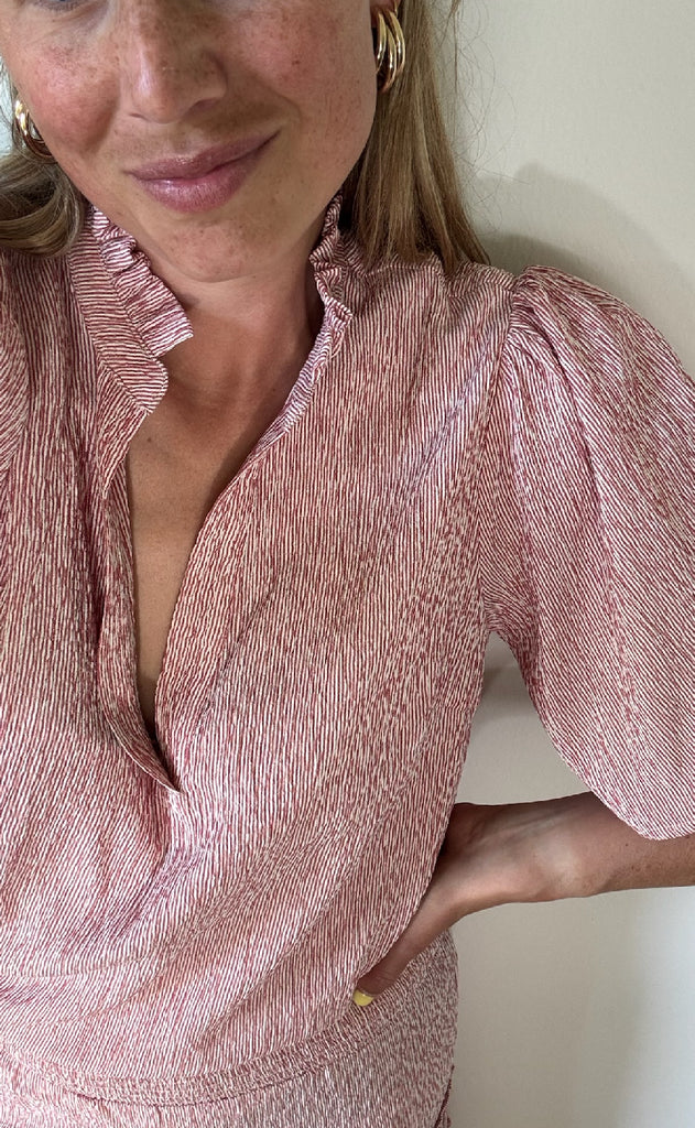 Love & Divine Top - Love1296-1 - Red/White Stripe