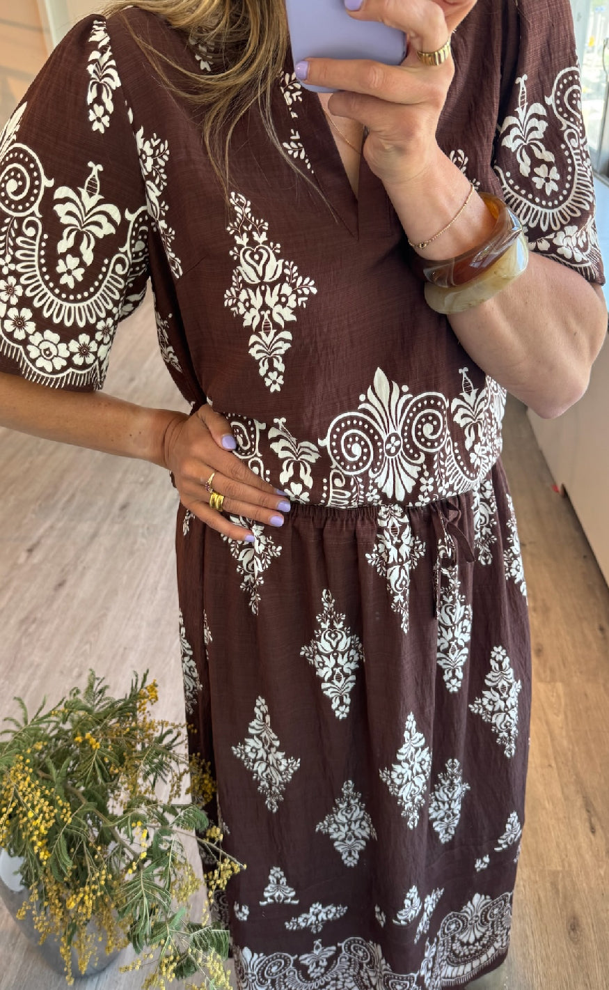 Love & Divine Top - Love1296-2 - Brown/Paisley