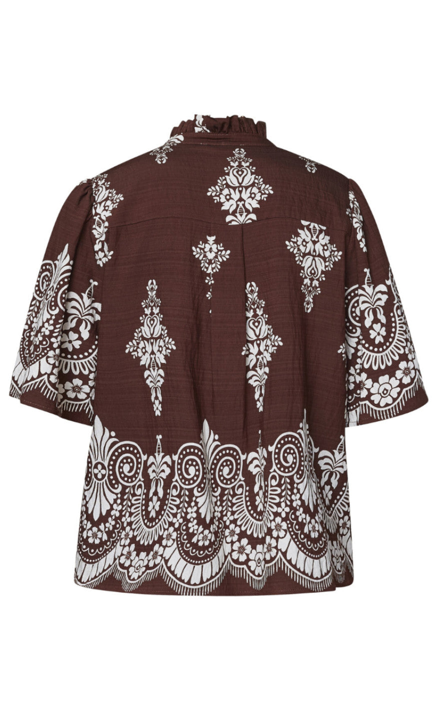 Love & Divine Top - Love1296-2 - Brown/Paisley
