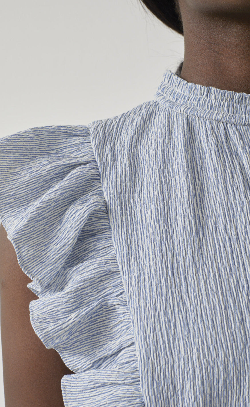 Love & Divine Top - Love1327 - Blue/White Stripe