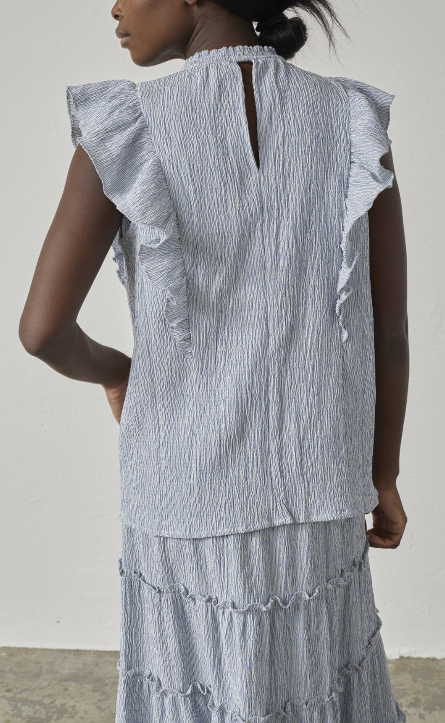 Love & Divine Top - Love1327 - Blue/White Stripe