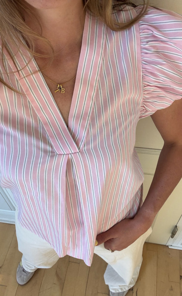 Love & Divine Top - Love1382 - Baby Pink/Stripe