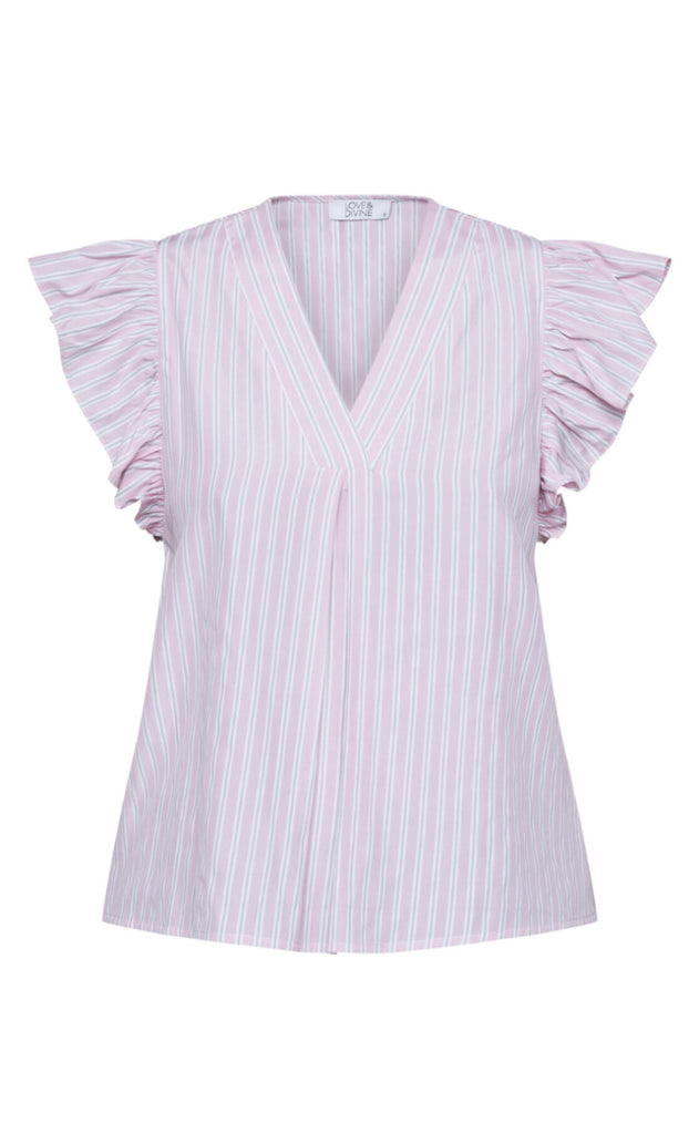 Love & Divine Top - Love1382 - Baby Pink/Stripe