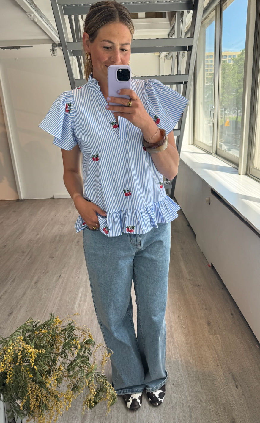Love & Divine Top - Love1384 - Blue/Cherry