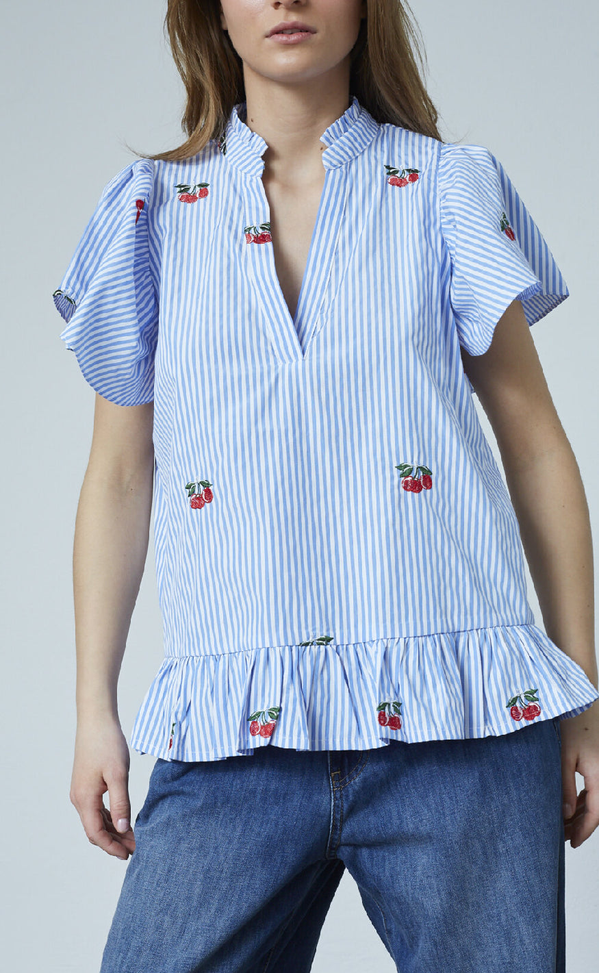 Love & Divine Top - Love1384 - Blue/Cherry