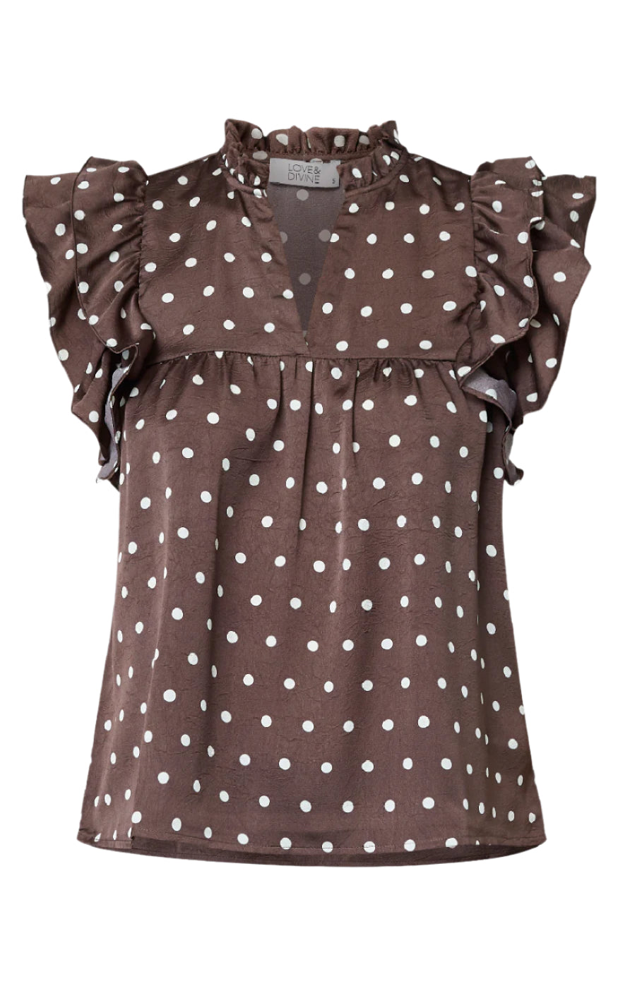 Love & Divine Top - Love1387 - Brown/Dot