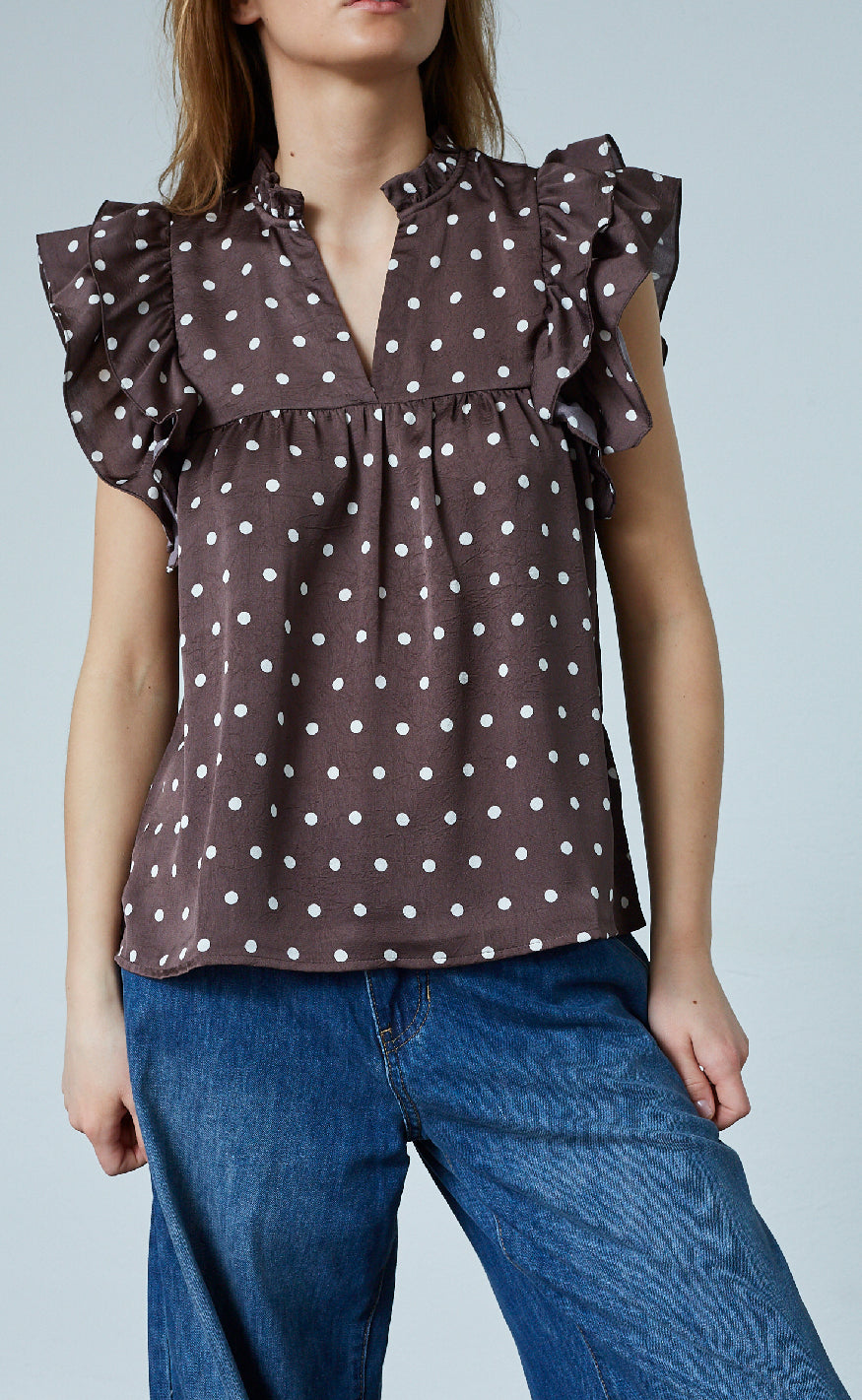 Love & Divine Top - Love1387 - Brown/Dot