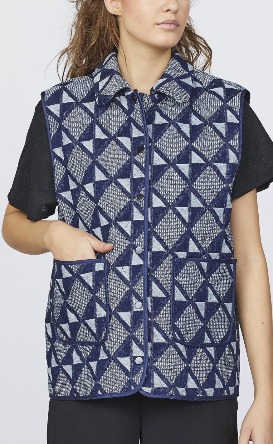 Love & Divine Vest - Love1085 - Denim Patchwork