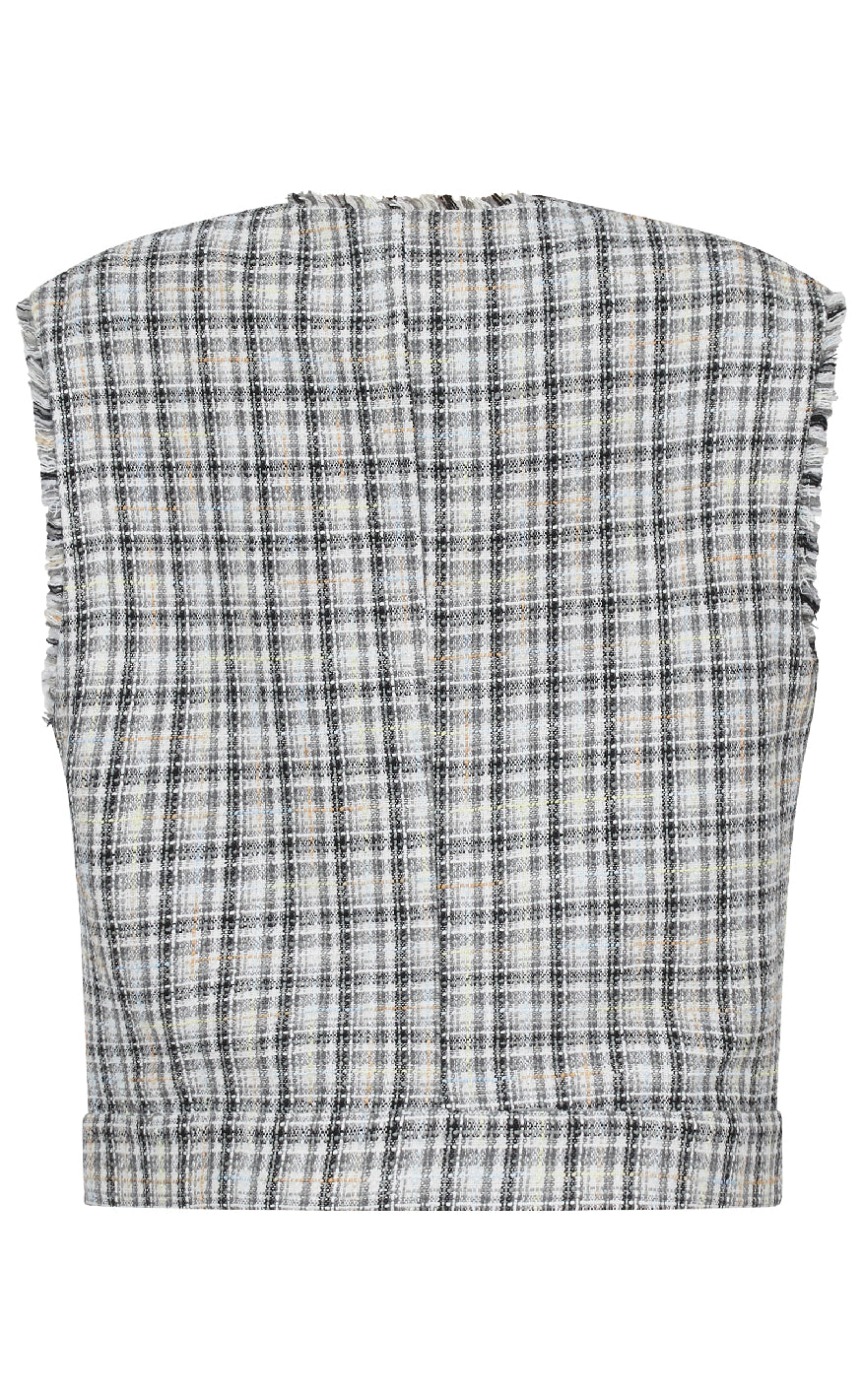 Love & Divine Vest - Love1265 - Grey Check