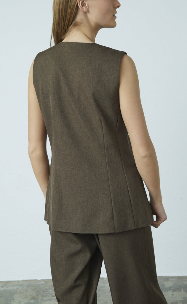 Love & Divine Vest - Love1343 - Brown Mel.