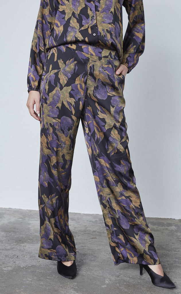 Love&Divine Bukser - Love1024-48 - Black Flower