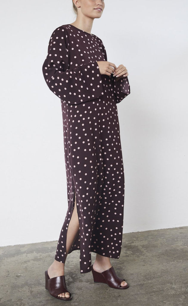 Love&Divine Kjole - Love1421-1 - Bordeaux/Dot