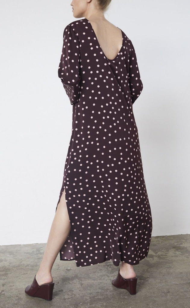 Love&Divine Kjole - Love1421-1 - Bordeaux/Dot