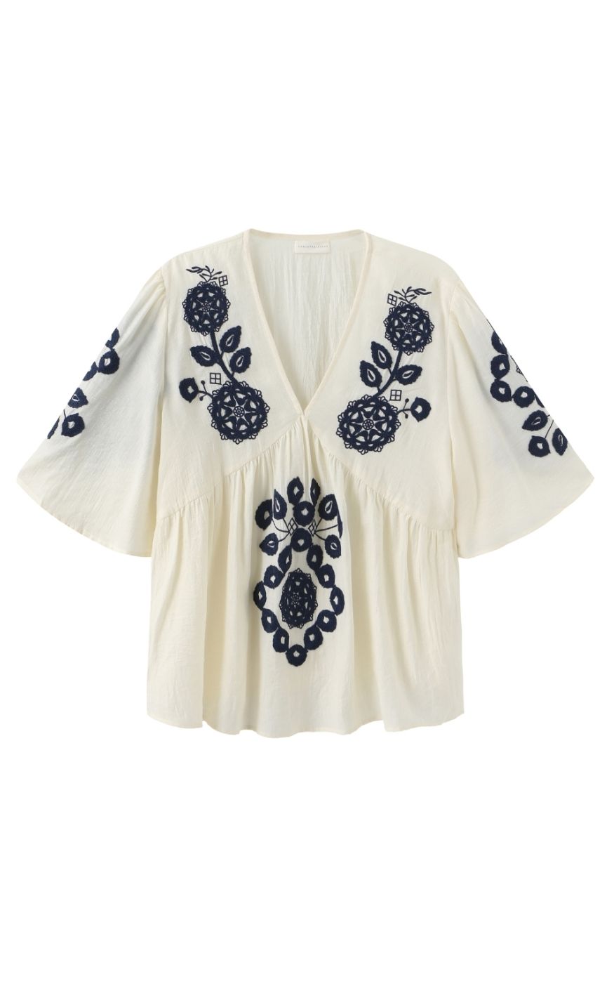Luxzuz Bluse - Agnethe - Night Blue