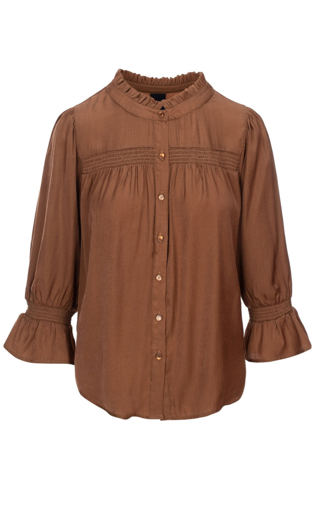 Luxzuz Bluse - Aino - Toffee