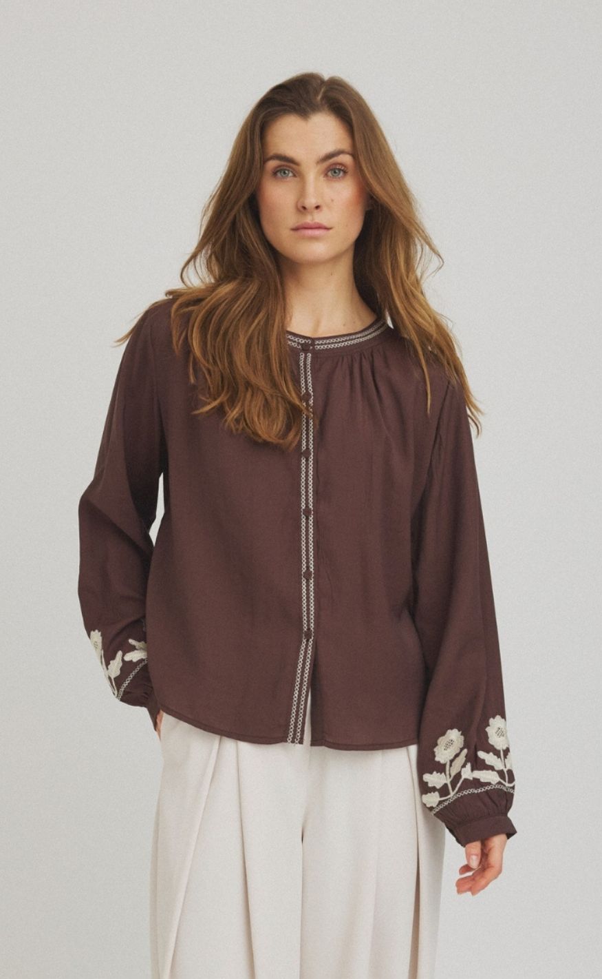 Luxzuz Bluse - Allice - Dark Brown 7090