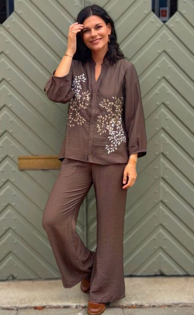 Luxzuz Bluse - Ariago - Chocolate Chip