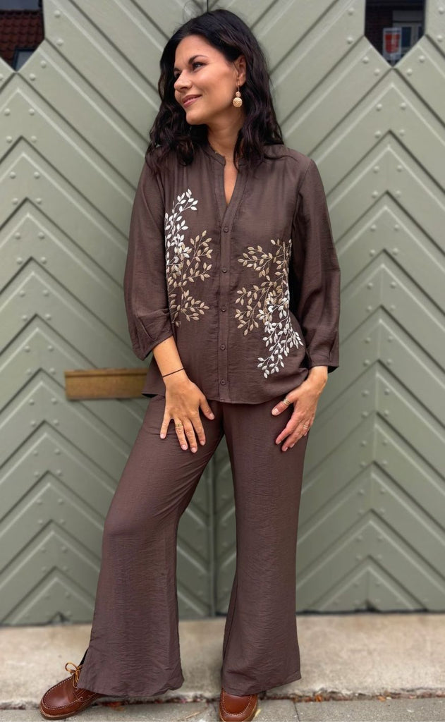 Luxzuz Bluse - Ariago - Chocolate Chip