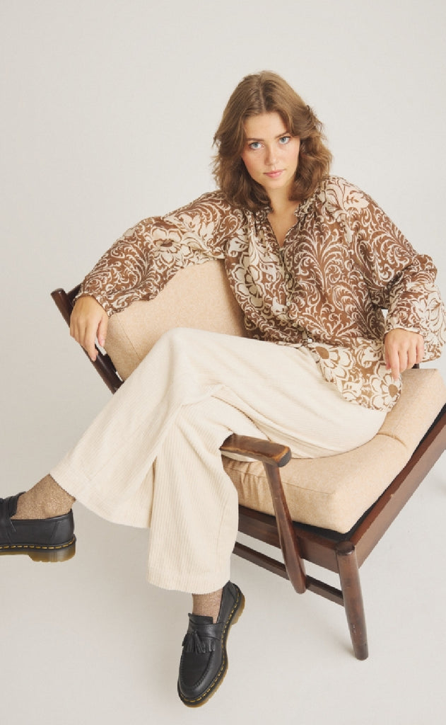 Luxzuz Bluse - Chalina - Cocoa Brown