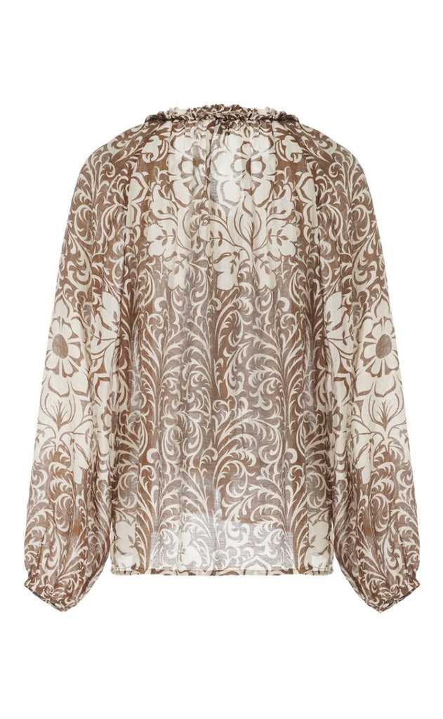 Luxzuz Bluse - Chalina - Cocoa Brown