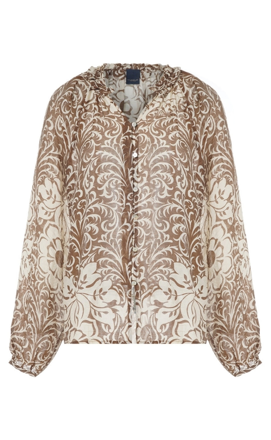 Luxzuz Bluse - Chalina - Cocoa Brown
