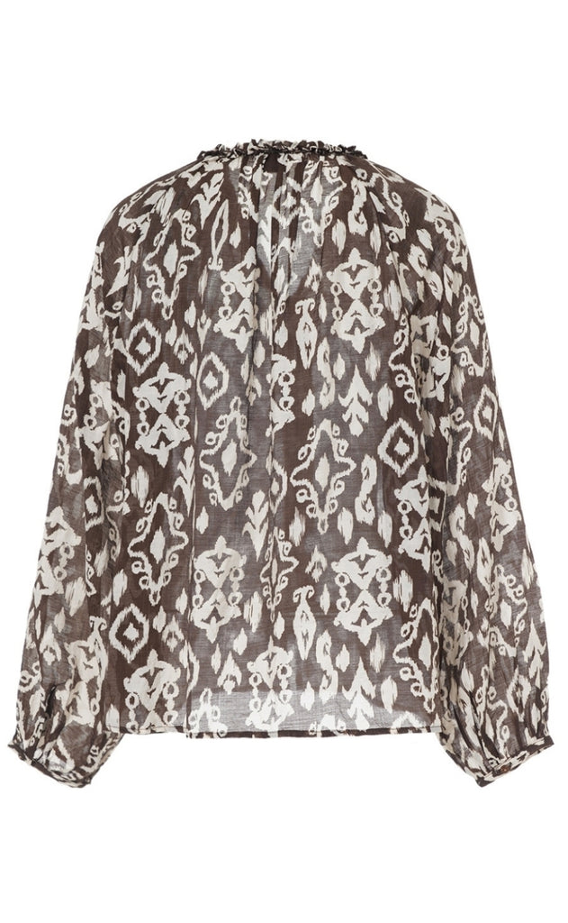 Luxzuz Bluse - Chalina - Coffee Bean