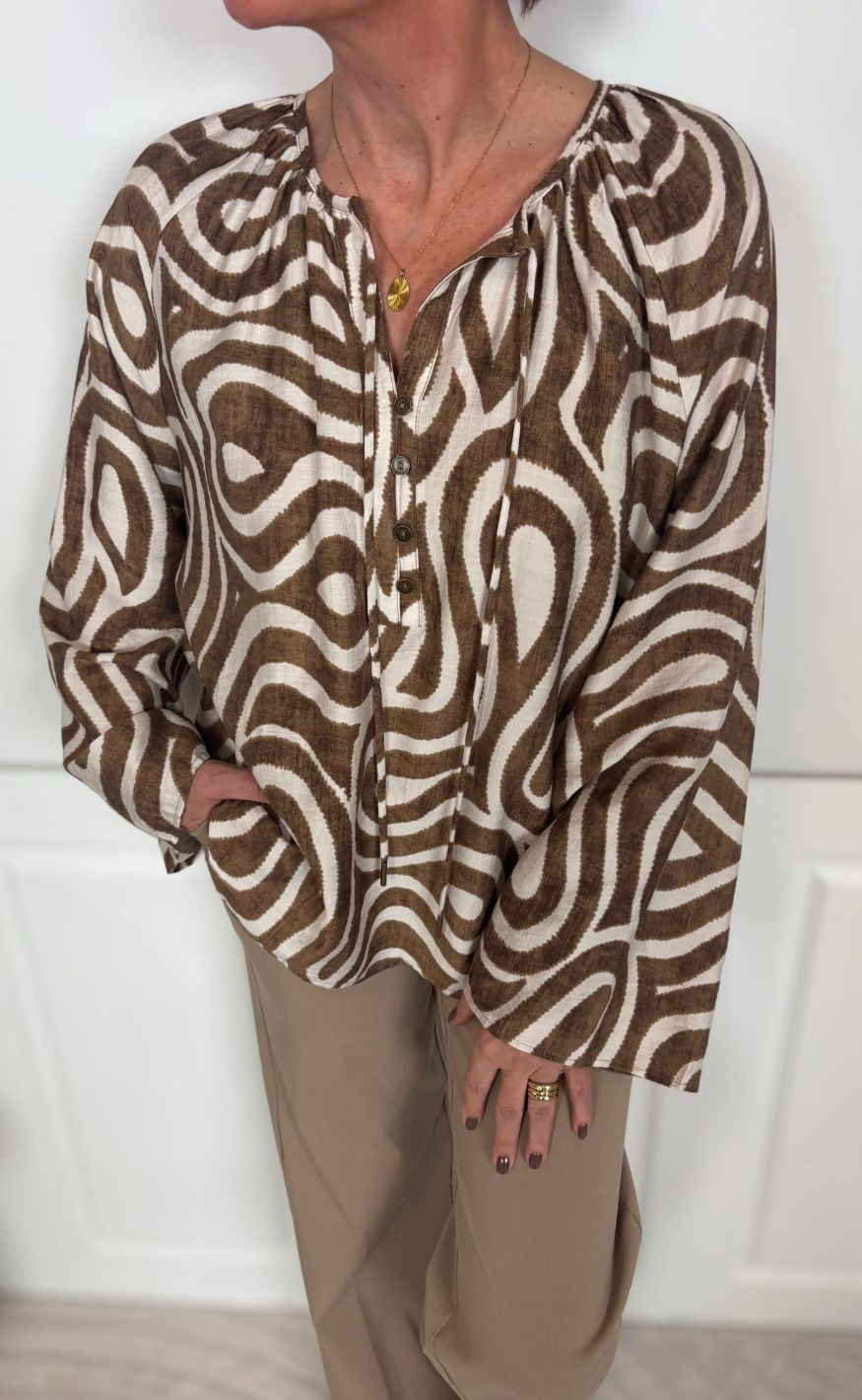 Luxzuz Bluse - Eivoa - Sepia