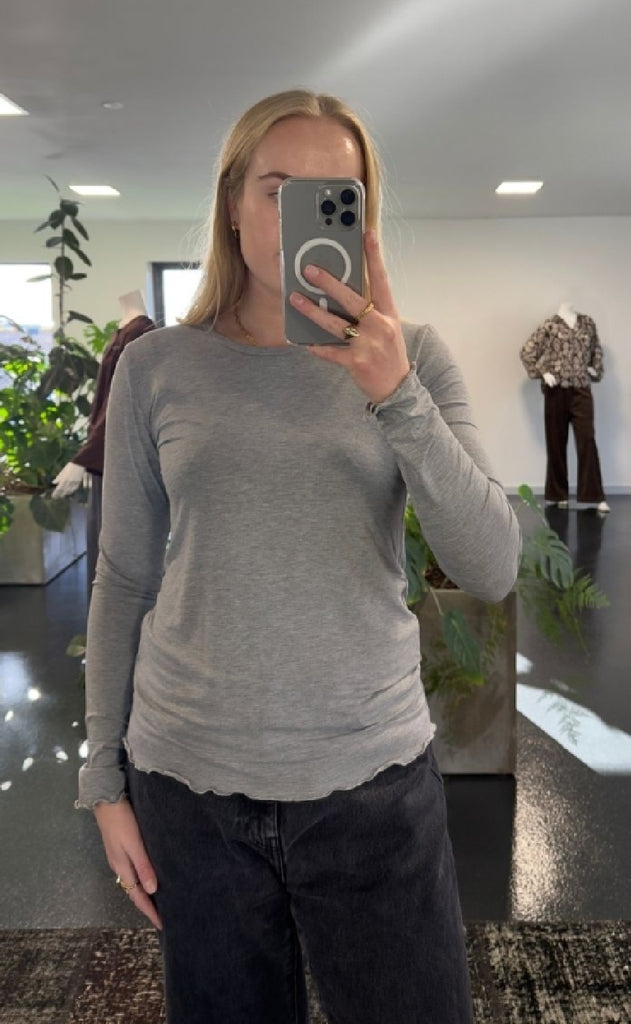 Luxzuz Bluse - Sigba Bamboo - Grey Marl