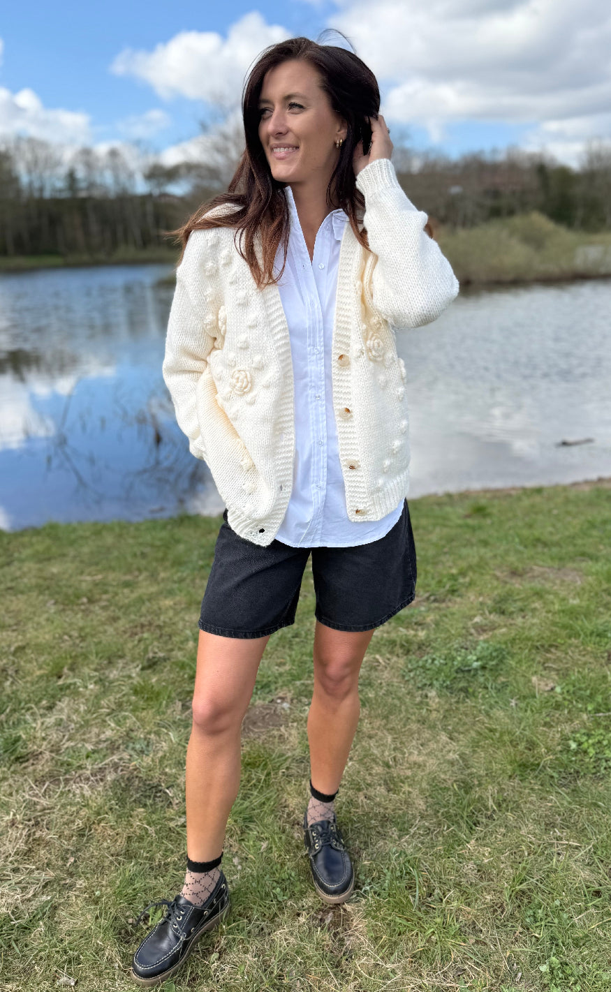 Luxzuz Cardigan - Bendie - Cream