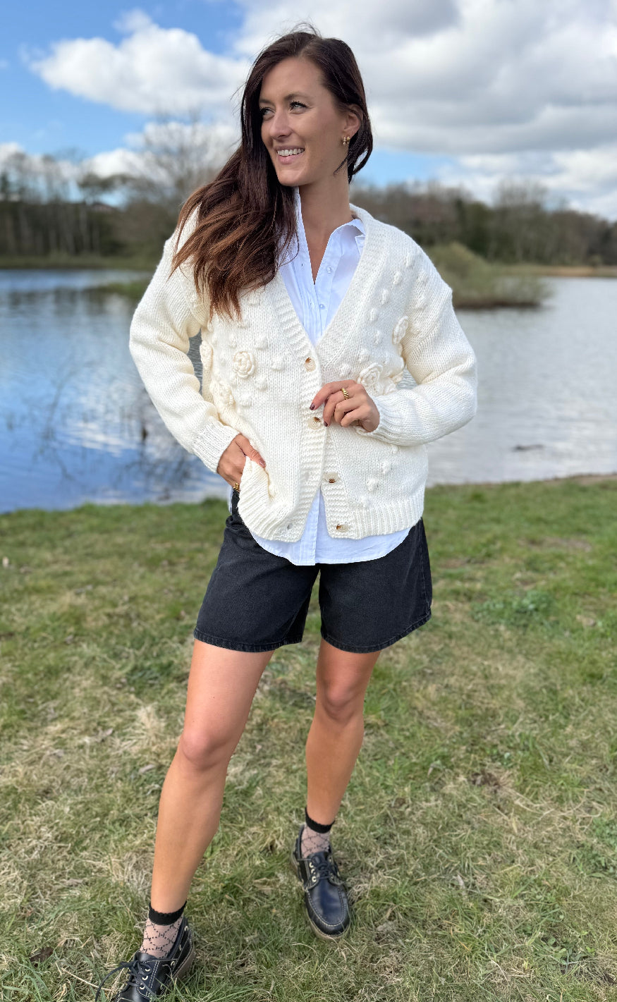 Luxzuz Cardigan - Bendie - Cream