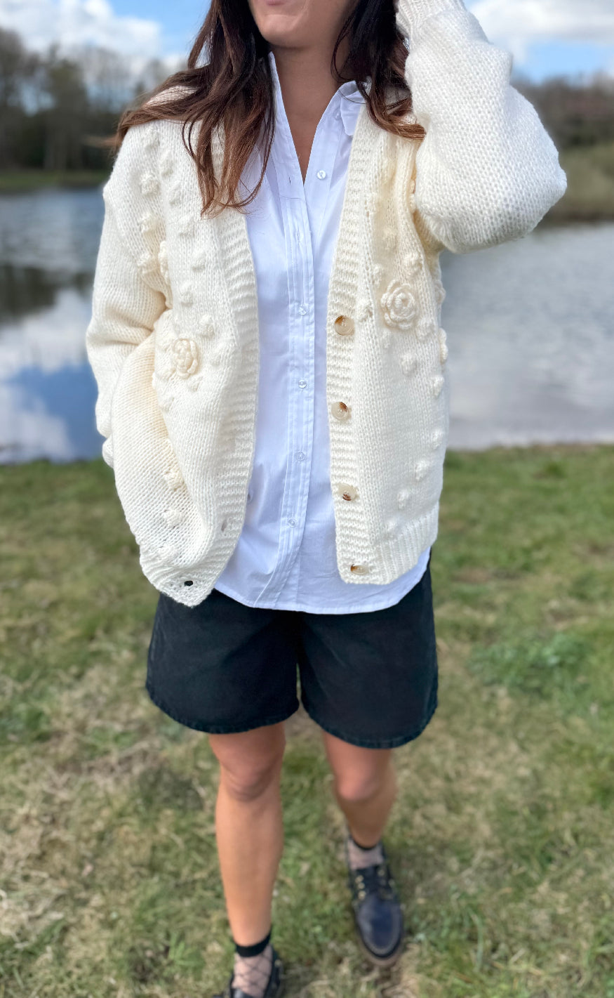 Luxzuz Cardigan - Bendie - Cream