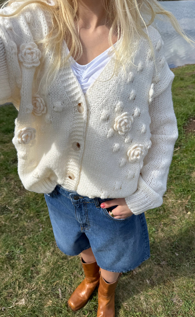 Luxzuz Cardigan - Bendie - Cream