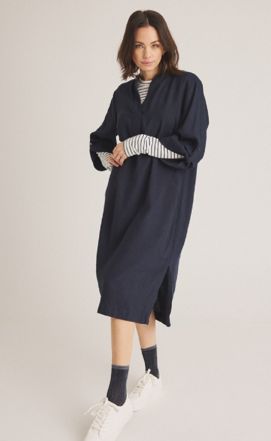 Luxzuz Kjole - Josia - Navy Blue