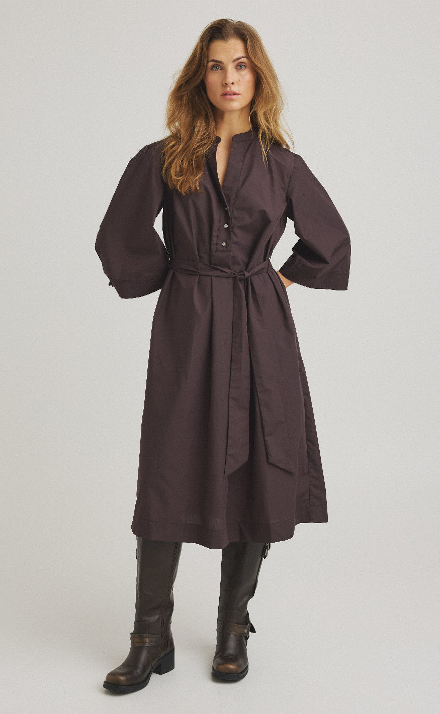 Luxzuz Kjole - Josianti - Chocolate Plum