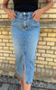 Luxzuz Nederdel - Jeansana - Faded Denim