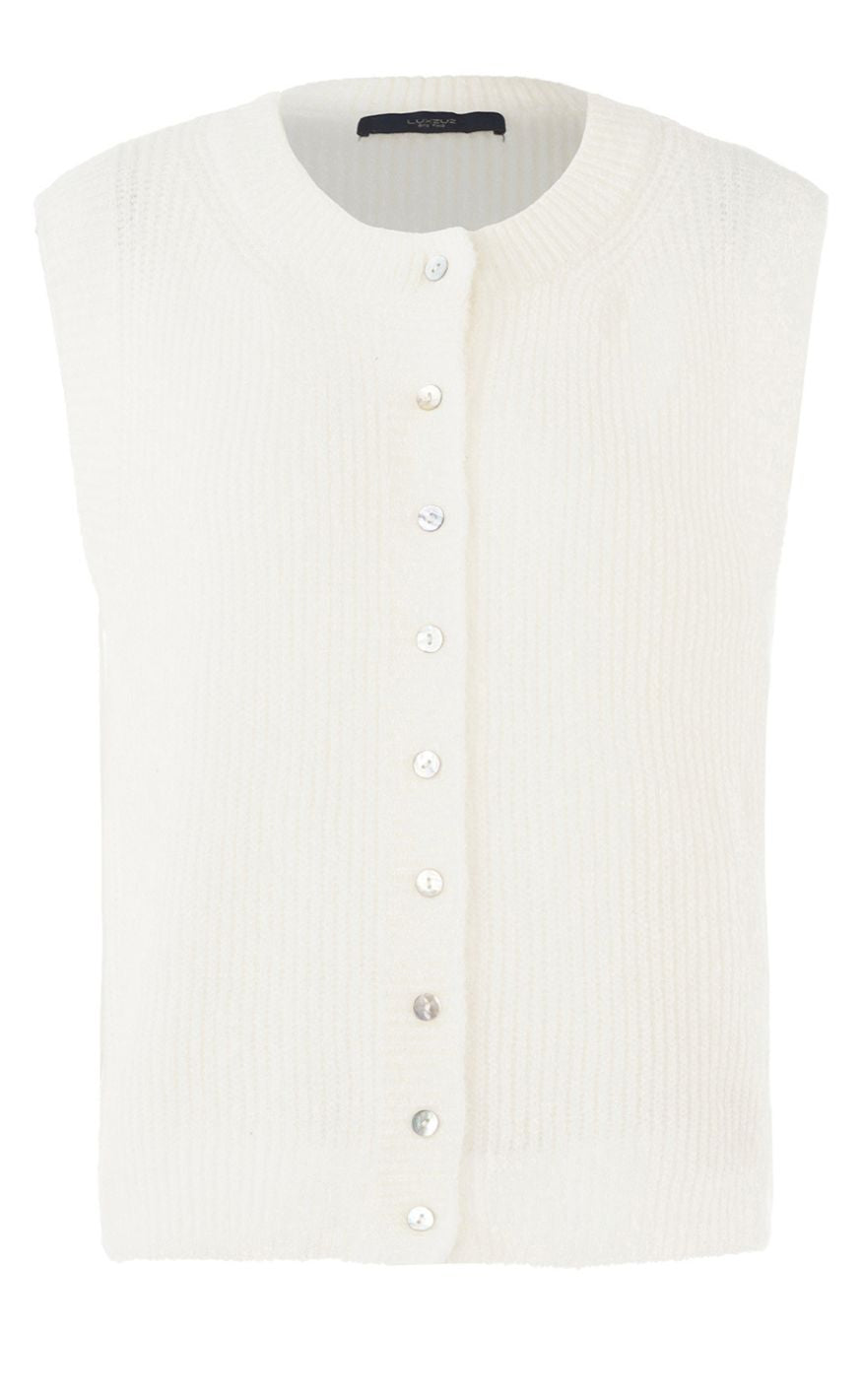 Luxzuz Strik Vest - Bit - Cream