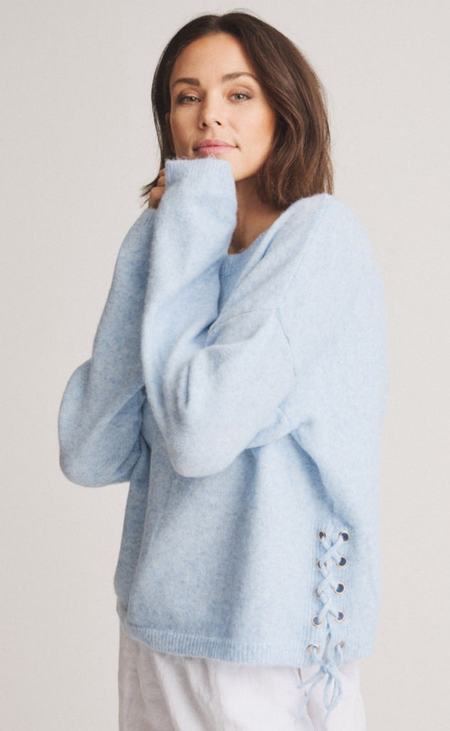 Luxzuz Striktrøje - Albertine - Chambray Blue