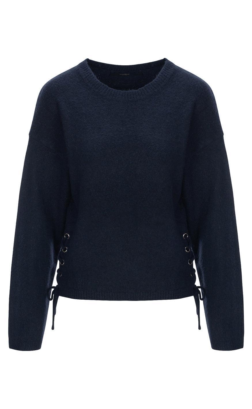 Luxzuz Striktrøje - Albertine - Navy Blue