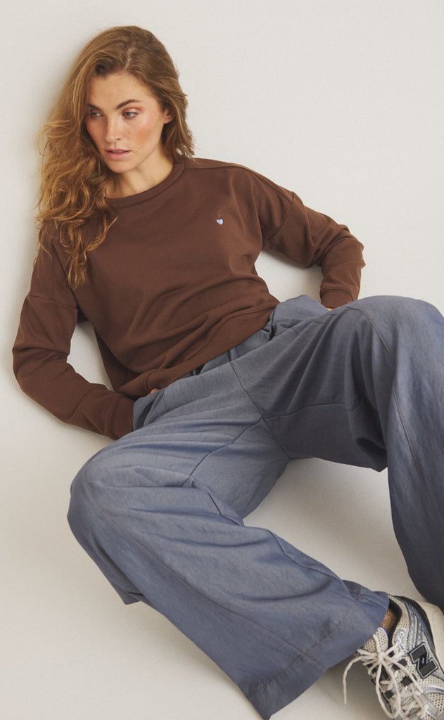 Luxzuz Sweatshirt - Jeanie - Cocoa Brown