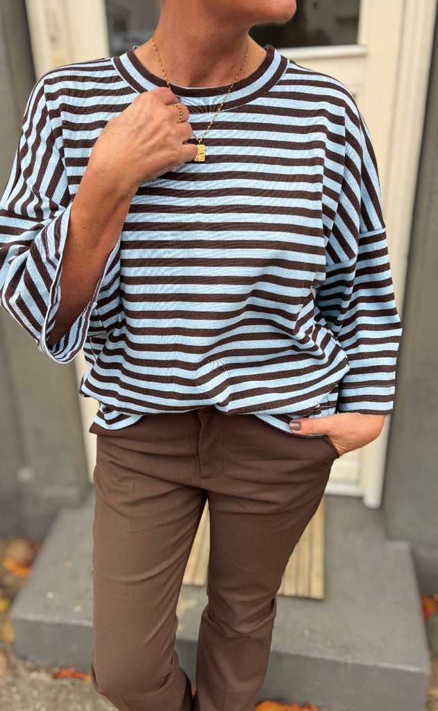 Luxzuz T-shirt - Julia - Chambray Blue