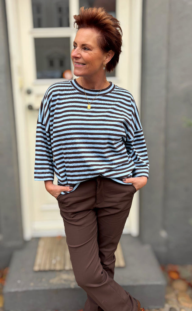 Luxzuz T-shirt - Julia - Chambray Blue