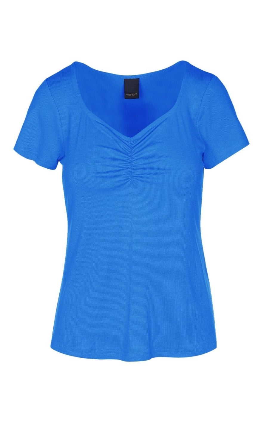 Luxzuz T-shirt - Klaudine - Brilliant Blue